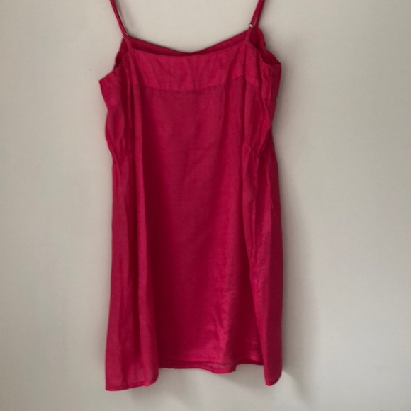 Fuchsia Pink Silky Slip Dress Size Small - Picture 6 of 8